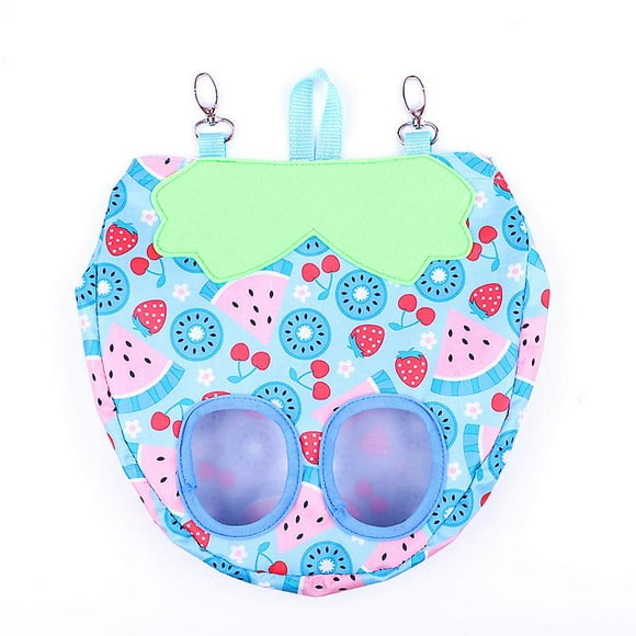 Rabbit Hay Feeder Bag Cage Hay Dispenser Hanging Feeder Bag (Watermelon Strawberry)