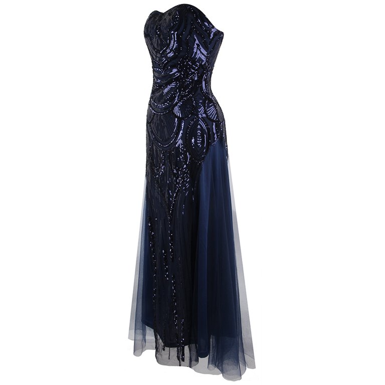 slim fit dress slacks Nox Anabel Sequin Lace Prom Dress with Matching Gloves Light Blue / 4 main image 1