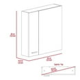 thumbnail image 3 of Cterwk 2 Door Wall Cabinet with 4 Internal Shelves and Mirror, Perfect for Kitchen, Bathroom Room, Black, 3 of 8