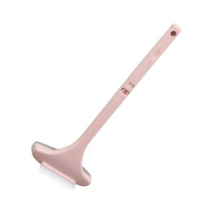 

Stamens Window Cleaner with Scraper & Flannelette Brush Multifunctional Screen Window Cleaning Tool with Detachable Long Handle(Pink)