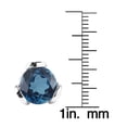 thumbnail image 2 of 925 Sterling Silver Round Natural London Blue Topaz Stud Earrings for Women – 6mm Genuine Gemstone Earrings – Hypoallergenic Fine Jewelry Gift, 2 of 3