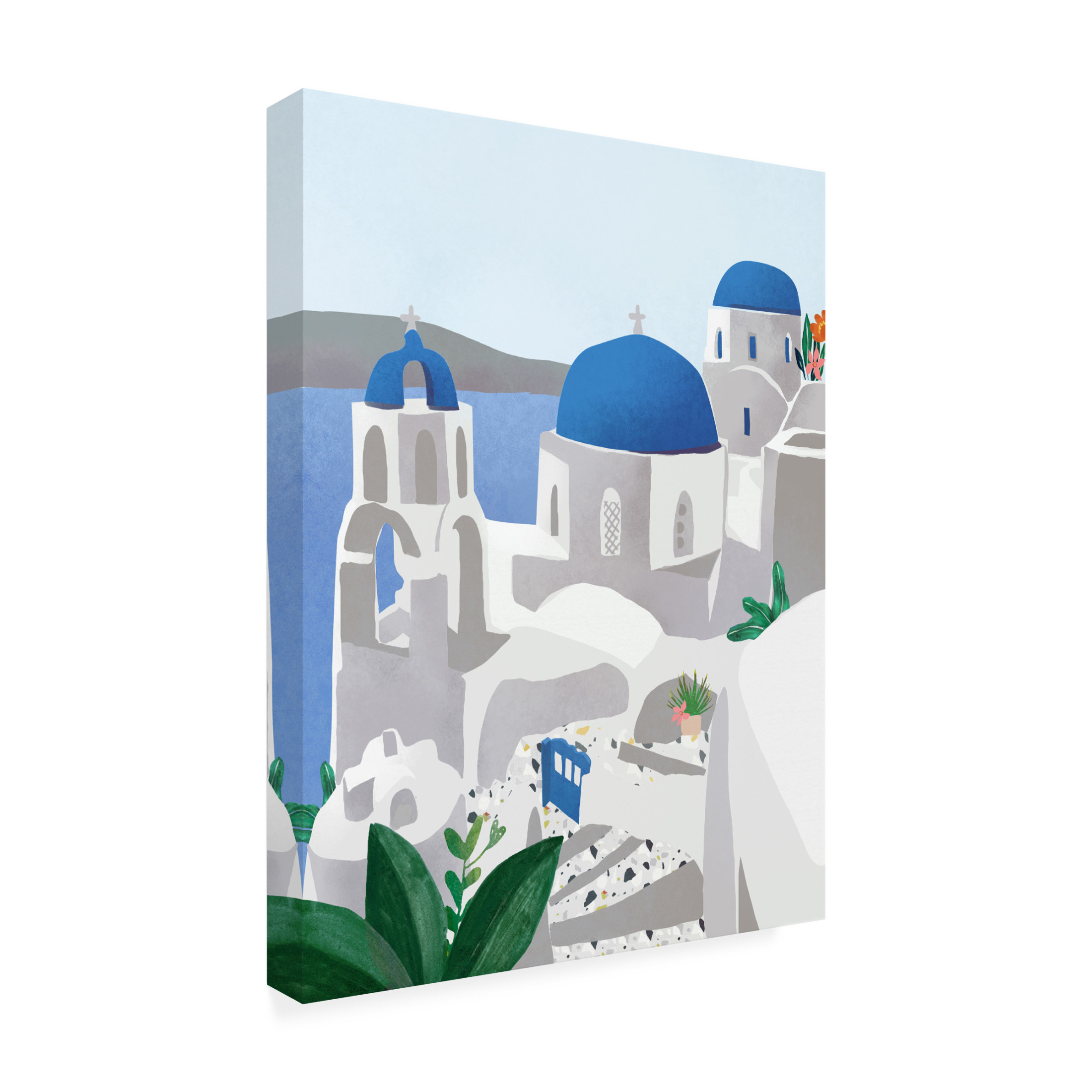 Trademark Fine Art Petra Lizde Santorini island Canvas Wall Art