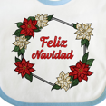 thumbnail image 4 of Inktastic Feliz Navidad Poinsettia Boys or Girls Baby Bib, 4 of 4