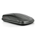 thumbnail image 1 of Goplus 14 Cubic Feet Cargo Box Dual-Sided Opening Rooftop Carrier Heavy Duty Grey, 1 of 10