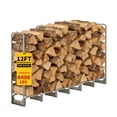 thumbnail image 2 of Edtara Heavy Duty Steel Firewood Rack With Waterproof 600d Oxford Cover Provides Rust-Resistant, Large Capacity Log Holding, Perfect for Storing Wood By Your Fireplace or On The Patio, 2 of 7
