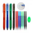 thumbnail image 2 of Juego de bolígrafos de gel borrables mágicos de 0,7 mm, 8 colores, varillas de recarga borrables, tinta de gel, bolígrafos retráctiles, varillas de mango lavables, 2 of 5
