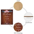 thumbnail image 3 of Wooden Wedding Ceremony Sign Welcome to Our Unplugged Wedding Please Turn Off All Devices and Enjoy This Moment with Wood Sign Plaque Hanging Plaque for Memorial Decor 7.8 x 9.8in brown, 3 of 7