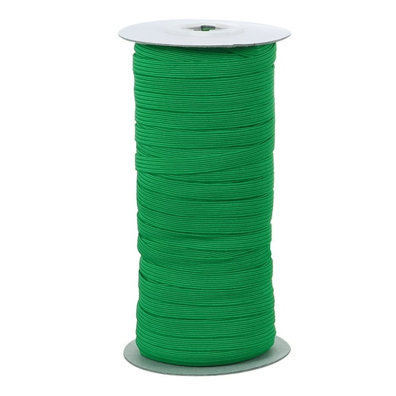 Elastic Bands 1/4 Inch x 50 Yards Polyester Flat Elastic Cord Stretch Strap for Sewing Crafting DIY, Green