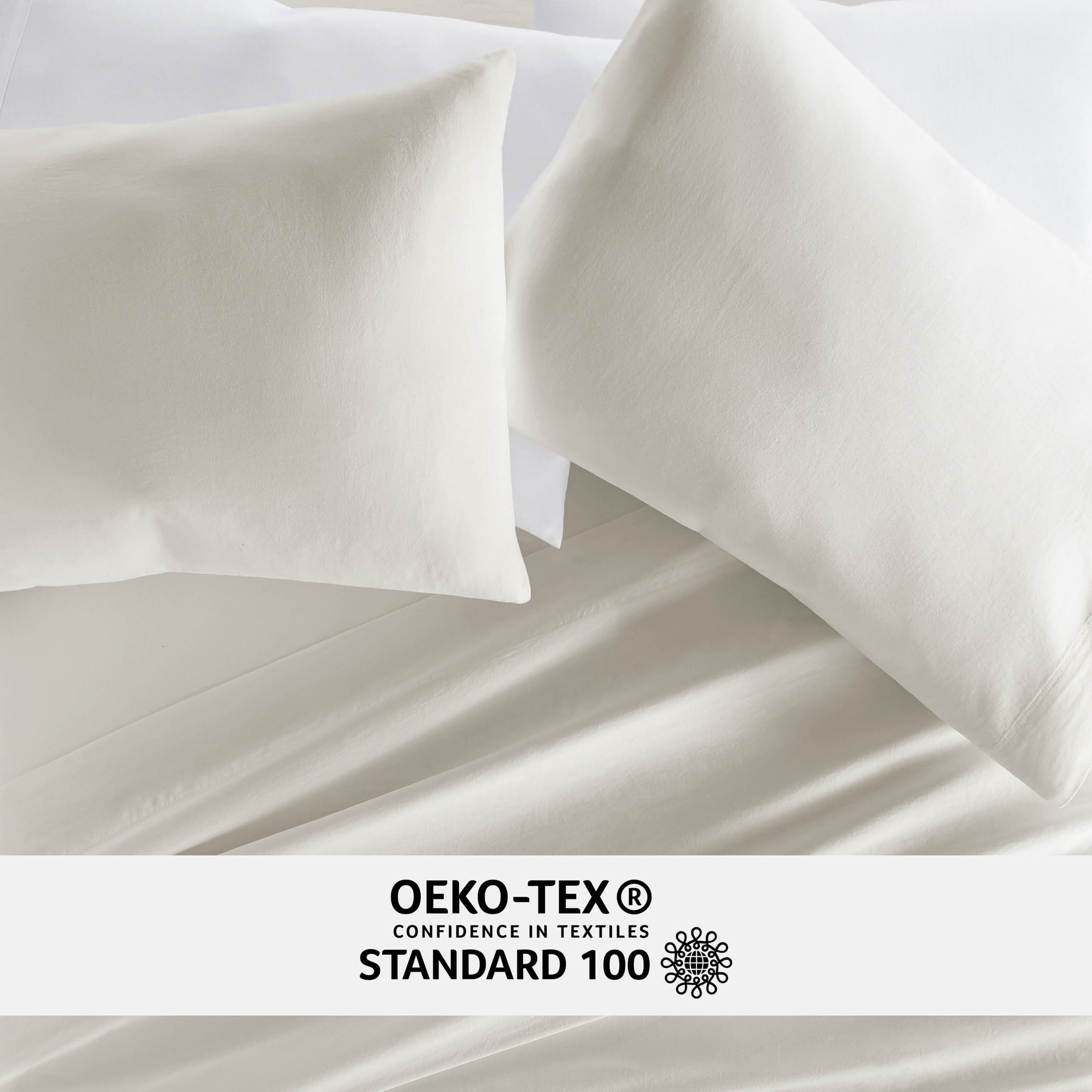 Ivory 300TC Cotton Cooling Pillow Case Set, Standard/Queen, by Noble Linens