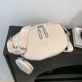 thumbnail image 1 of Bolsos de cintura de cuero PU Diseñador de paquete de pecho femenino de moda para ir de compras (Blanco), 1 of 9