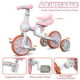 thumbnail image 4 of Wdmiya 3-in-1 Toddler Bike for 2-4 Year Old Boys & Girls, Adjustable Seat, Removable Pedals & Training Wheels, Baby Balance Bike, Christmas & Birthday Gift, Pink, 4 of 9