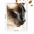 thumbnail image 3 of Siamese Cat Canvas Portrait, Coffee Shop Bookstore Wall Decoration, 3 of 8