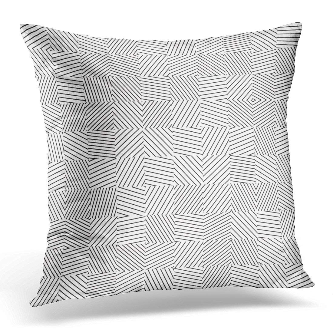 Black and white grid pillow sale