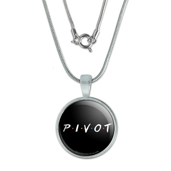 Friends PIVOT 0.75" Pendant with Sterling Silver Plated Chain