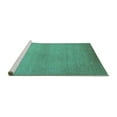 thumbnail image 2 of Ahgly Company Machine Washable Indoor Round Solid Turquoise Blue Modern Area Rugs, 8' Round, 2 of 4
