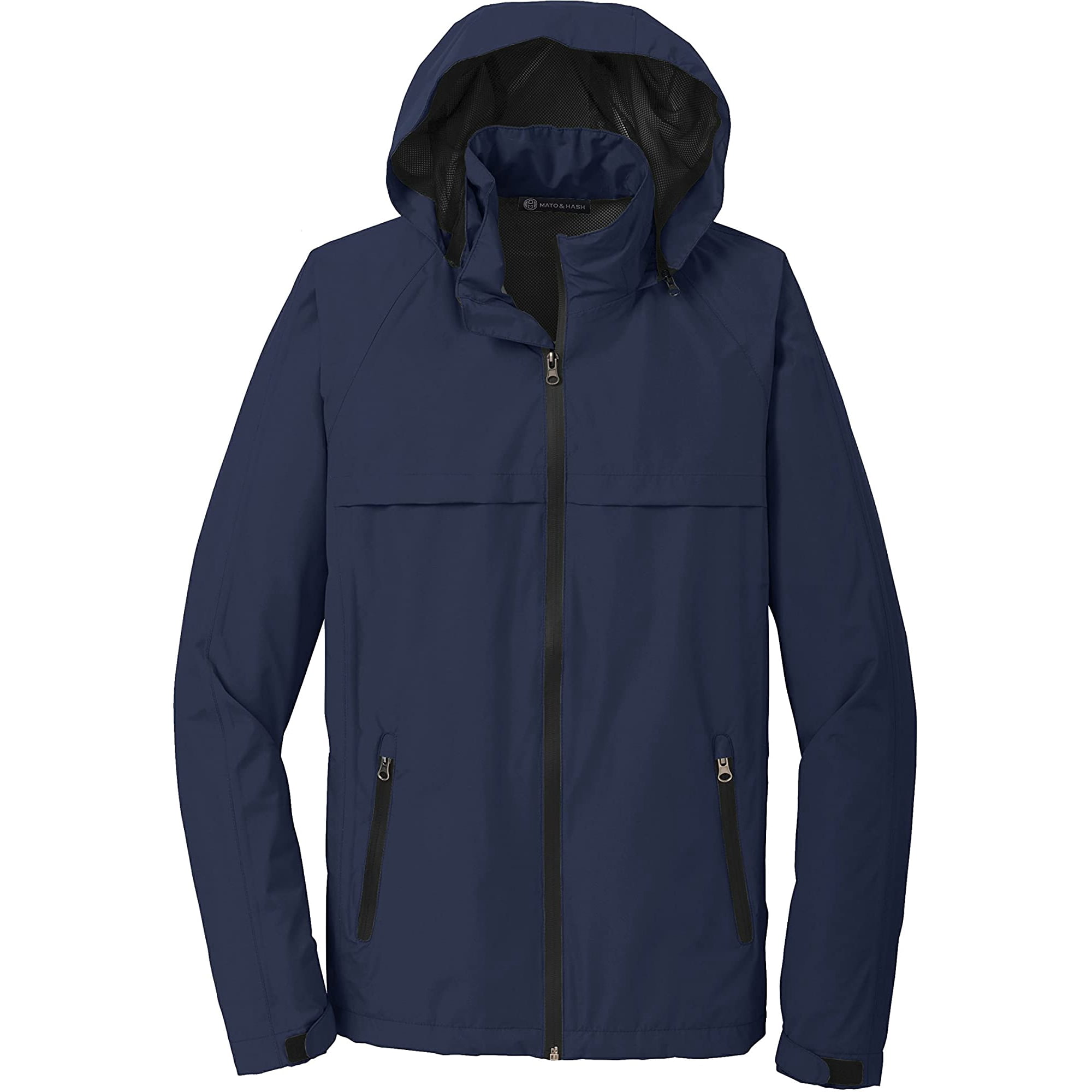 Mato Hash Mens Solid Color Waterproof Jacket - MH - True Navy MHJ333SA XL