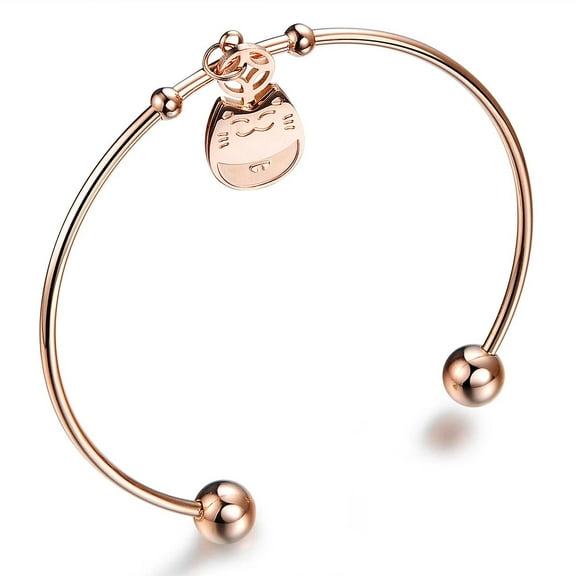 18K Rose Gold Plated Bracelet Women's G298