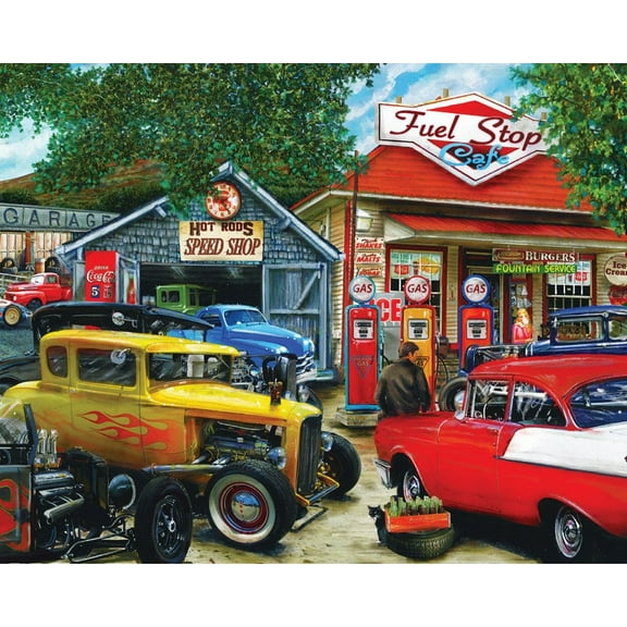 Springbok 1000 Piece Hot Rod Cafe Jigsaw Puzzle for Adults
