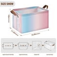 thumbnail image 7 of Yayeee Foldable Storage Basket for Shelves with Handles Waterproof Cloth Bins, Light Pink Gradient, 7 of 7