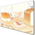 thumbnail image 2 of Cute Desk Mat Anime Cartoon Desk Pad Mouse Pad Kawaii Large Yellow Shiba Inu Gaming Mousepad XXL Laptop Keyboard Desktop Writing Pad Stitched Edge Desk Accessories for Girls Students 31.5''''X15.7'''', 2 of 6