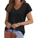 thumbnail image 2 of Suéter WIHOLL cuello en V, manga corta, ligero, negro, talla XL, 2 of 5