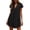 Black, variant on Women's Swimsuit Cover Up Shirt V Neck Short Sleeve Bathing Suit Coverups Summer Solid Color Beach Cover Ups Plus Size Swim Suit Dress Under 15 for Women
