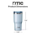 thumbnail image 5 of RTIC 20 oz Ceramic Lined Insulated Essential Tumbler, Leak-Resistant Lid, RTIC Ice Glitter, 5 of 6