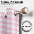 thumbnail image 5 of Outdoor Curtains for Patio Waterproof Pink Buffalo Plaid Indoor/Outdoor Curtain Tiebacks Pastoral Checkered Privacy Curtain Sun Block Grommet Drapes for Pergolas Gazebo Porch 2 Panel 54x108 Inch, 5 of 9