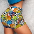 thumbnail image 4 of Lsque Various Balls Pattern High Waisted Biker Shorts for Women-Tummy Control Fitness Athletic Workout Running Yoga Gym Shorts,Moisture-Wicking-, 4 of 9