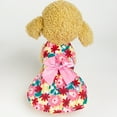 thumbnail image 4 of Adorable Dog Princess Dress - Soft Comfortable Bowknot Floral Dress - Daily Wear - Pet Supplies, 4 of 8