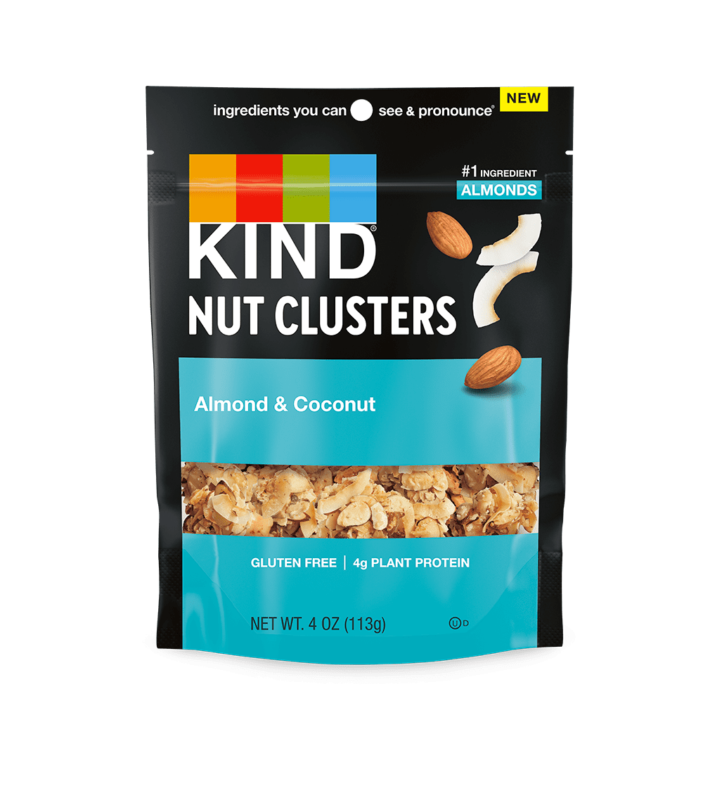KIND Nut Clusters, Almond & Coconut, Gluten Free with 4g Plant Protein