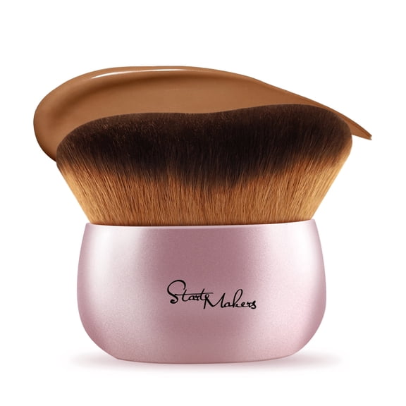 H HEYMKGO Tanning Brush DUAIU Makeup Brushes Kabuki Self-tanning Brush for Liquid, Cream and Powder Face Makeup for Body & Leg Makeup (Rose Gold)