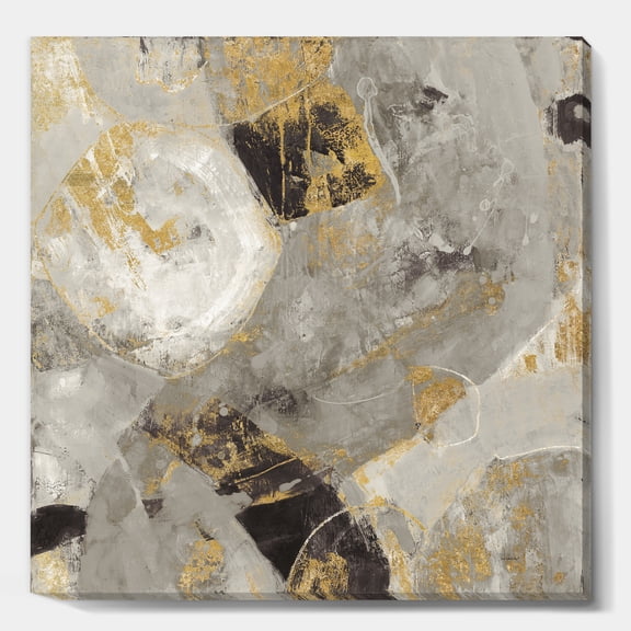 Designart 'Glam Gold Desert Neutral' Modern & Contemporary Premium Canvas Wall Art