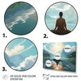 thumbnail image 3 of Designart "Blue Green Meditation Blissful Stillness" Spiritual Floater Framed Canvas Print, 3 of 7