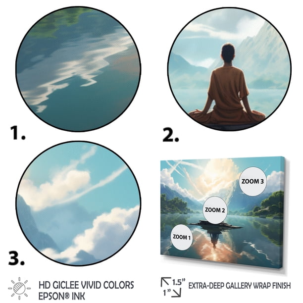 画材 Meditation Green Designart meditation framed wall art decor, Meditation framed wall