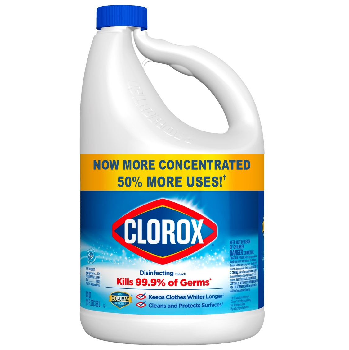 New Clorox Disinfecting Bleach Regular Concentrated Formula 121