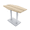 Blonde Surfside Ash w/Silver Base, variant on 60" Small Hexagon Bistro Height Table Double Metal Base Bar Table