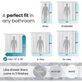 thumbnail image 2 of LiBa Forro para Cortina de Ducha de Baño PEVA Calibre 8, Tela Resistente, No Tóxica, Grosor Resistente, Impermeable, Resistente Al Moho y a los Hongos, Transparente, 72" de Ancho x 78" de Alto, 2 of 5