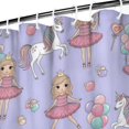 thumbnail image 3 of Princess and Unicorn Pattern Shower Curtain 84"x72" ,Bathroom Decorative Shower Curtains Set with 12 Hooks,Modern Waterproof Washable Shower Curtain, 3 of 6