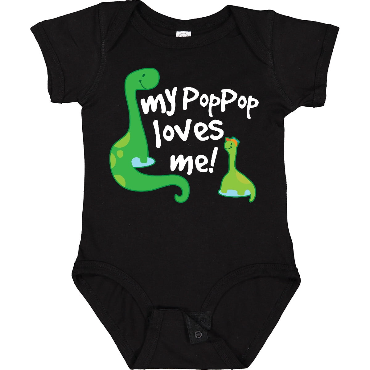 Inktastic My Pop Pop Loves Me Dinosaur Boys or Girls Baby Bodysuit