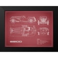 thumbnail image 2 of Rogan, Mark 14x12 Black Modern Framed Museum Art Print Titled - Jaguar SS-100-Maroon, 2 of 5