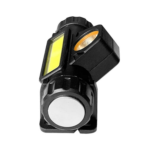 Yuarrent Luz de cabeza para exteriores, linterna giratoria de 90 grados, linterna portátil recargable ajustable, lámpara con tapa para la Escalada