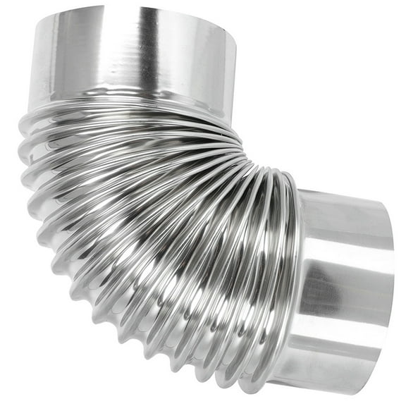 STRANDCHIC Versatile Stainless Steel Stove Flue Elbow for Chimney and Vent Hose Applications