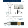 thumbnail image 2 of Aston Sdr985ez-623280 Nautis Xl 80" High X 62" Wide Hinged Frameless Shower Door - Gold, 2 of 7
