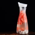 thumbnail image 4 of 2Pcs 1L Plastic Water Carafes with White Flip Tab - Food Grade & Recyclable Shatterproof Pitchers - Jar, 4 of 5