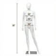 thumbnail image 2 of Gymax Mannequin Féminin Tête d'Oeuf Plastique Robe Corps Entier Présentoir, 2 of 10
