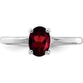 thumbnail image 5 of Sterling Silver Rhodium Garnet Ring (Size 7) Made In Thailand qdx606-7, 5 of 5