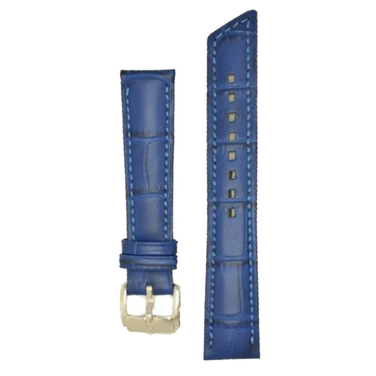 Blue leather clearance watch strap 18mm