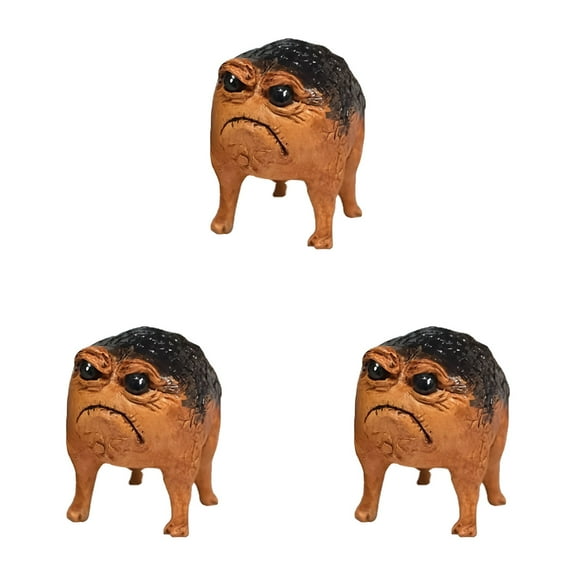 LAMIRO 3pc Cute African Tree Frog Toad Statue Gift Home Decor