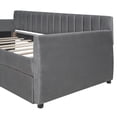 thumbnail image 5 of DEALTOPS Twin Size Upholstered Daybed with 2 Drawers for Bedroom Living Room Daybed Frame No Box Springs Need - Gray, 5 of 8